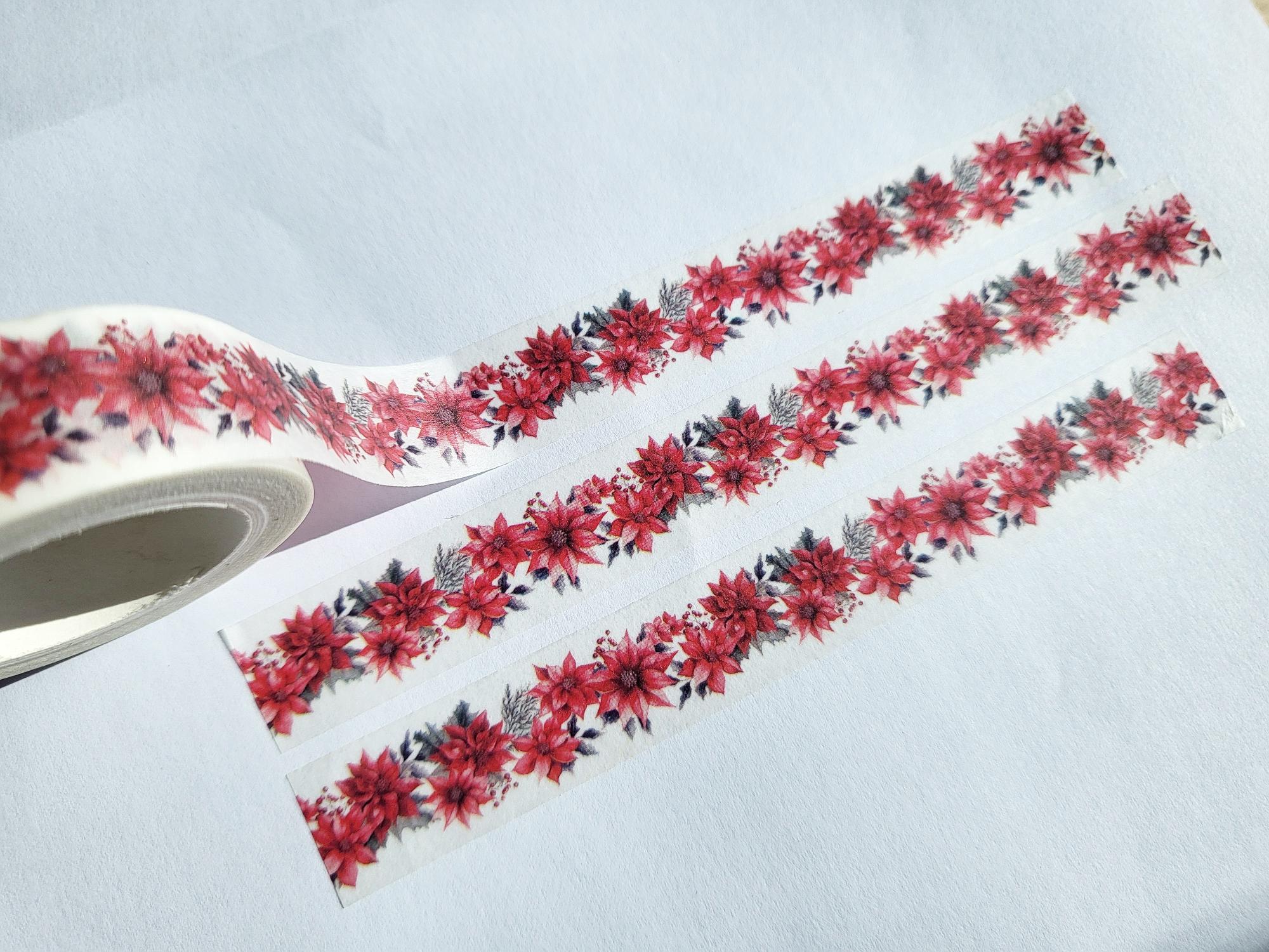 Washi Tape Red Flowers